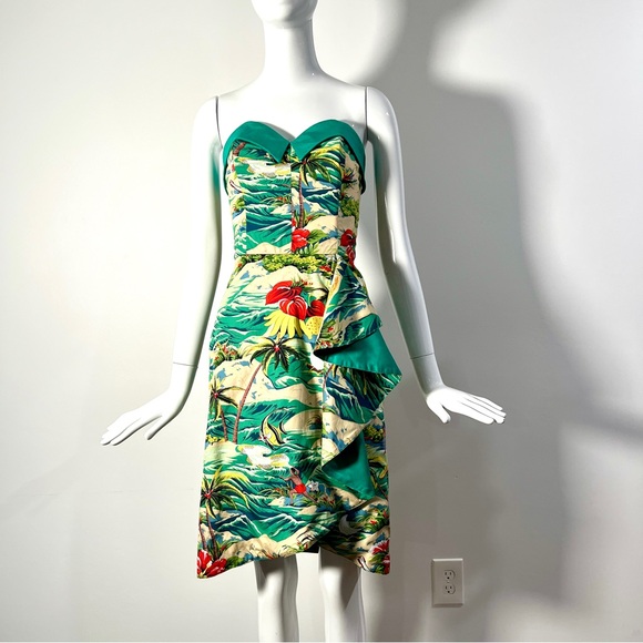 Vintage Inspired Hawaiian Wiggle Dress - Picture 2 of 10